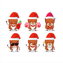 Santa Claus emoticons with beef cartoon character