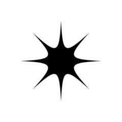 shine icon isolated on white background. Star icon vector illustration