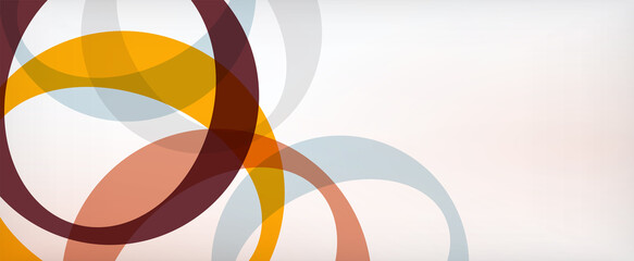 Ring geometric shapes, o letter repetition wallpaper. Abstract background for business or technology presentations, internet posters or web brochure covers