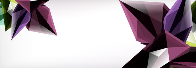 Vector 3d triangles and pyramids abstract background for business or technology presentations, internet posters or web brochure covers