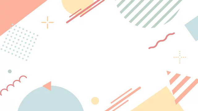 幾何学模様のカラフルなフレーム 枠 背景 ポップ 図形 丸 三角 フラット かわいい イラスト Stock Vektorgrafik Adobe Stock