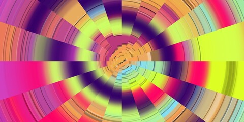 Pink violet yellow sparkling shapes abstract background with circles