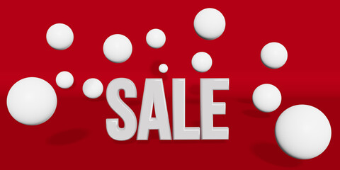 SALE text on red background 3d illustration (8)