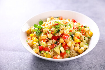 vegetarian couscous- semolina with vegetables