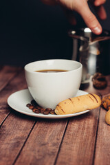 flour products biscuits snack breakfast dessert a cup of coffee