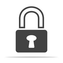 Lock icon transparent vector isolated illustration