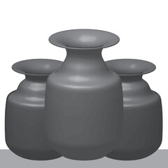 Creative realistic water pot design.