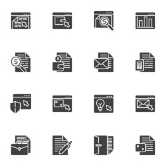 Online business vector icons set