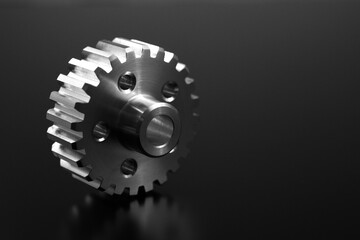 Gear metal wheels. Free space for text