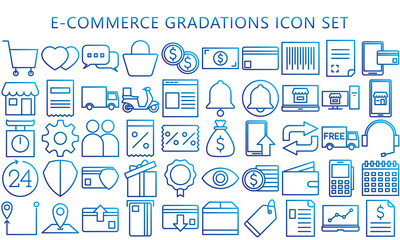 Fototapeta na wymiar E-commerce business and Online shopping icons collection set, Symbol black outline design for application and websites on white background, Vector illustration EPS 10 ready convert to SVG