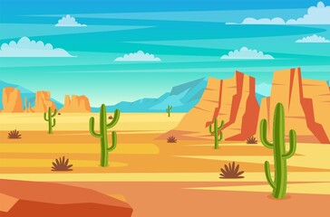 desert landscape illustration