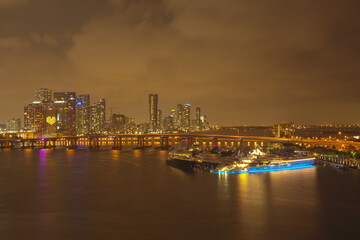Fototapeta na wymiar Miami Cruise Terminal in Miami Florida