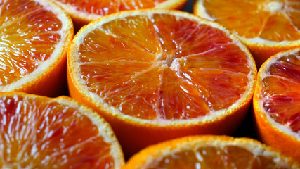 close up of orange slices