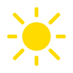 Sun icon, simple flat symbol, vector sign eps 10