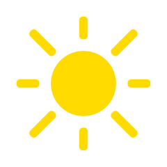 Sun icon, simple flat symbol, vector sign eps 10