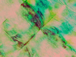  Green Tie Dye Background. Die Stripe Shirt