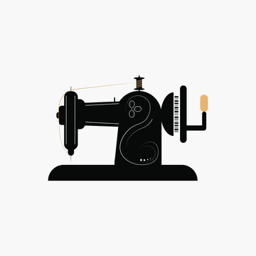 Manual sew machine icon. Simple illustration of manual sew machine icon for web design isolated on white background.