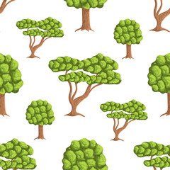 Seamless pattern with trees.