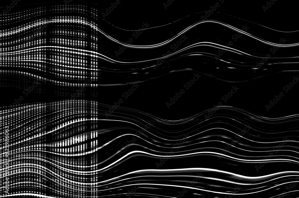 Poster abstract digital wave pattern / abstract minimalistic background of a digital monochrome wave patter