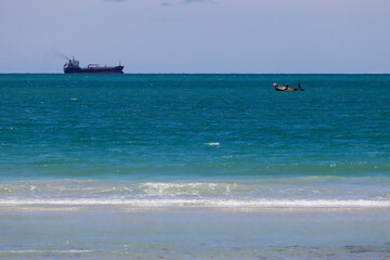Beautiful seascape of Nam Sai beach, Sattahip Thailand.