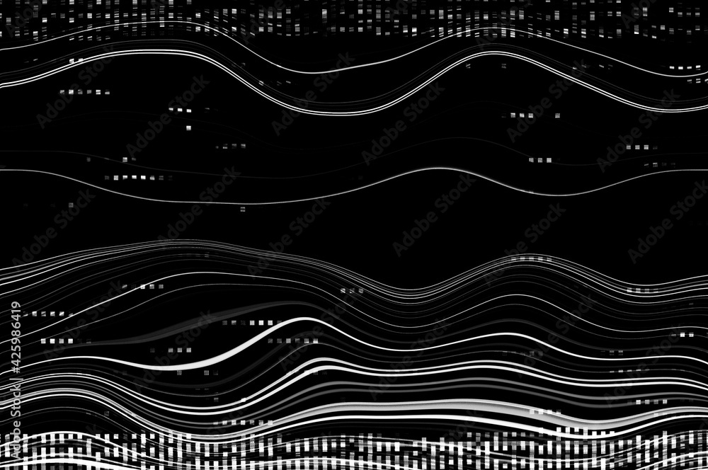 Poster abstract digital wave pattern / abstract minimalistic background of a digital monochrome wave patter