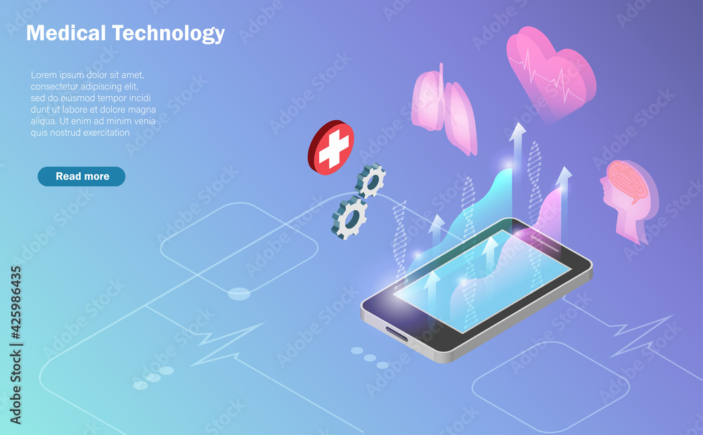 Aufkleber smartphone with virtual screen of medical records from online clouds computing data center. idea for