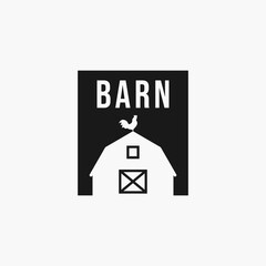 Barn minimalist logo vector illustration design