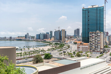 Luanda city from above - obrazy, fototapety, plakaty