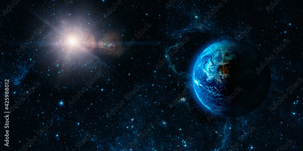 Canvas Prints view of the earth from the moon. elements of this image furnished by nasa
