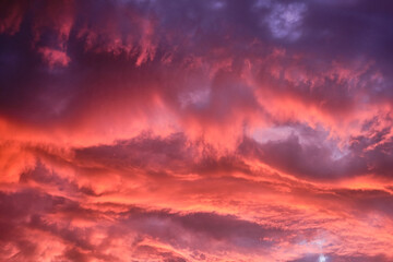 Scenic view of colorful clouds during sunset