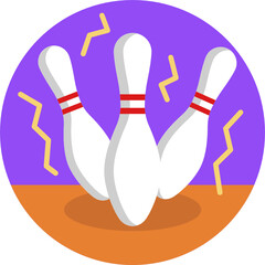 Bowling Icon. Vector Illustration.