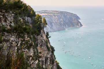 Scenic view of the panorama from Monte Conero