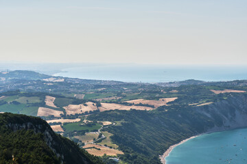 Scenic view of the panorama from Monte Conero