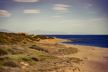 Caravan on beach by Punta Mala, Alcaidesa Spain