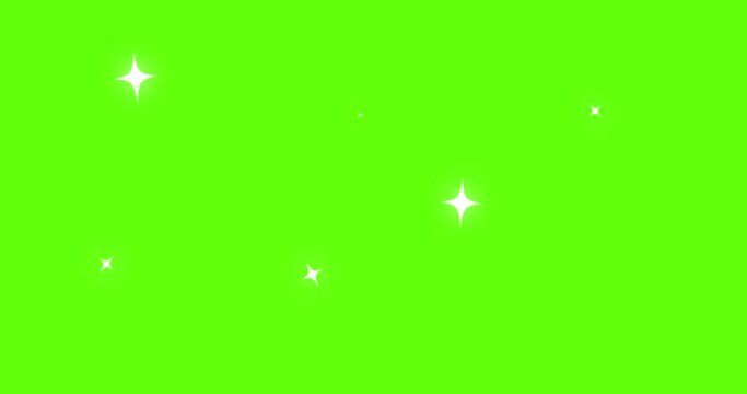 Shine animation. Shimmering light. Green screen. 4K animation