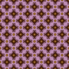 Vector ornamental seamless pattern. Background and wallpaper in ethnic style. Vector illustration can be used for backgrounds, motifs, textile, wallpapers, fabrics, gift wrapping, templates.	
