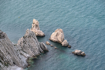 Scenic view of  the two sisters in Ancona