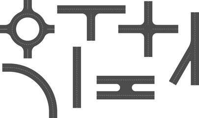 Vector set. Parts for the high road.