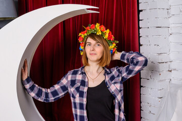 portrait of a woman with a whisk