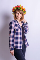 portrait of a woman with a whisk