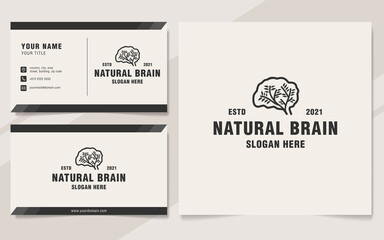 Natural Brain logo template monogram style