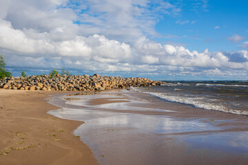 View of The Sunikari beach and The Gulf of Bothnia, Hailuoto island, Finland