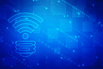 2d illustration WiFi symbol sign

