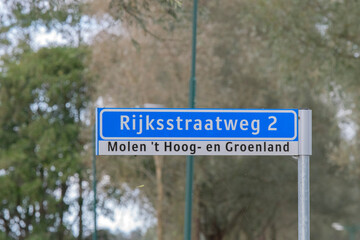 Street Sign Rijksstraatweg 2 At Baambrugge The Netherlands 12-10-2020