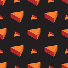 Repeating red dark trianles seamless pattern vector background