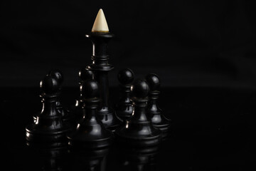 concept of leadership and power in the form of a chess king