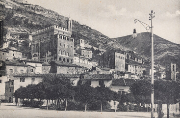 town of gubbio perugia in 1950