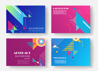 Set of square banner templates