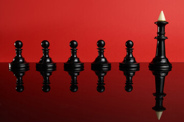 concept of leadership and power in the form of a chess king