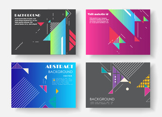 Set of square banner templates